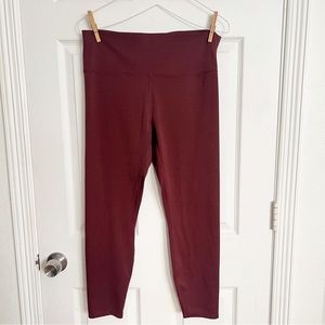 All in Motion | Burgundy High Waist Leggings XL